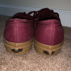 Lightly used maroon vans. Size woman 10.5